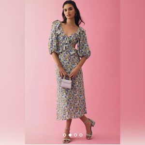 S O L D. Nobody's Child Puff-Sleeve Cutout Dress size 8